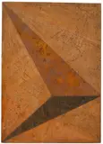 Hermann Glöckner, Projektion eines Keils auf Bronze, nach rechts, 1933, Mischtechnik und Ritzung auf Karton