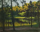 Walter Leistikow, Schlachtensee bei Berlin, Um 1900, Öl auf Leinwand