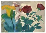 Rosen, Calla und Iris by Emil Nolde, Um 1925, Aquarell auf Japan, sold May 2012