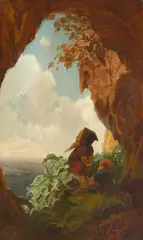 Carl Spitzweg, Die erste Eisenbahn, Um 1845, Öl auf Leinwand