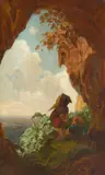 Carl Spitzweg, Die erste Eisenbahn, Um 1845, Öl auf Leinwand