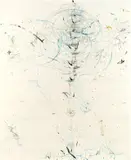 Rebecca Horn, Himmelswurzeln, 2013, Gouache, Buntstift, Bleistift und Deckweiß auf Papier
