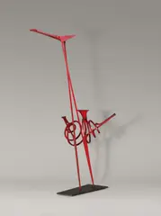 Hans Uhlmann, Roter Vogel, 1954, Stahl, rot lackiert