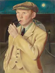 Porträt meines Bruders“ (Max Lachnit) by Wilhelm Lachnit, 1924, Öl auf Leinwand, sold Nov 2023