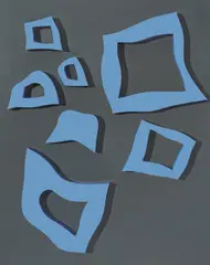Jean Arp, Constellation Stutt I, 1956, Holzrelief (nach einer Collage), bemalt