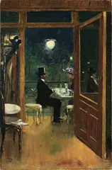 Cafe Bauer by Lesser Ury, 1906, Öl auf Leinwand, sold Jun 2009