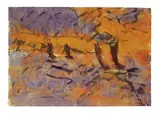Dschunken in bewegter See by Emil Nolde, 1913, Aquarell und Tuschpinsel auf Japan, auf Japan aufgezogen, sold May 2008