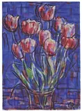 Rote Tulpen by Christian Rohlfs, 1926, Wassertempera auf Velin, sold Nov 2007