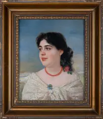 Josef Ženíšek, Portrait of a Girl, First third of 20th century, oil on canvas