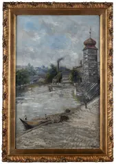 Max Neubauer, Štítkov Tower, Late 19th/early 20th century, oil on canvas