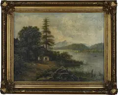 Bohumil Jaroš, Hut in the Mountains, Early 20th century, oil on canvas