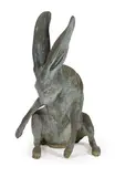 Mark Rossi, Blacktail Jackrabbit Grooming, 2001, Bronze