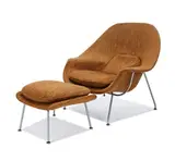 Eero Saarinen, Womb chair and ottoman (2), designed 1946