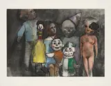 Ellen Phelan, A Clown, Some Colors, A Doll, Her Stories, A Song, A Moonlit Cove, 1996, The complete set of 13 photogravures (3 with hand-coloring) on wove paper in green cloth-covered case