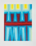 Tauba Auerbach, Fold Slice Topo I, 2011, Color aquatint on Somerset white paper