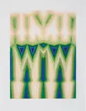 Tauba Auerbach, Fold Slice Topo II, 2011, Color aquatint on Somerset white paper