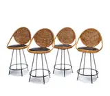 Danny Ho Fong, Counter stools (4), c. 1965, Tropi-Cal