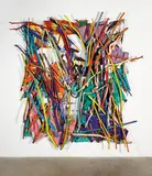 Charles Arnoldi, Decker, 1989, Acrylic and sticks on plywood