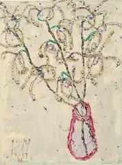Craig Kauffman, Untitled, 1989, Mixed-media on silk