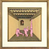 Pedro Friedeberg, La Prisionera del Shirshasana, 1972, Oil and india ink on artist's board