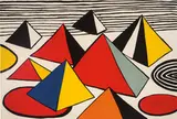 Alexander Calder, Pyramids, c. 1975, Color lithograph on paper