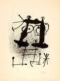 Silencio (from Hai-Ku) by Joan Miró, 1967, Lithograph on Arches paper, sold Mar 2017