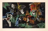 Leonard Edmondson, Siege of Saragossa, 1957, Etching and aquatint on paper