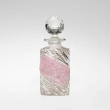Stuart & Sons, Perfume bottle with morning glories, c. 1895, glass and cameo glass
