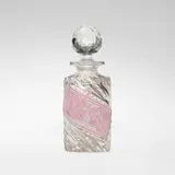 Stuart & Sons, Perfume bottle with morning glories, c. 1895, glass and cameo glass