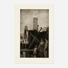 Manhattan Lights by Martin Lewis, 1931, etching, sold Oct 2023
