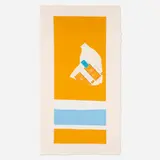 Harvest, with Two White Stripes (from the Summer Light Series) by Robert Motherwell, 1973, lithograph in colors, pochoir, and collage on Georges Duchêne Hawthorne of Larroque handmade and Ernte cigarette label, sold Oct 2023