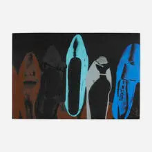 Andy Warhol, Shoes, 1980, screenprint in colors with diamond dust on Arches Aquarelle