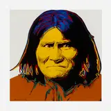 Geronimo (from the Cowboys and Indians series) by Andy Warhol, 1984, screenprint in colors on Lenox Museum Board, sold Oct 2023