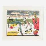H. C. Westermann, Popeye (from The Connecticut Ballroom series), 1976, woodcut in colors on Natsume #4007