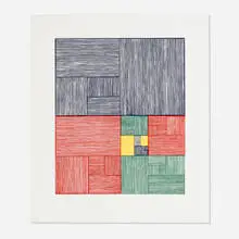 James Siena, Nine Constant Windows, 2002, linocut in colors on BFK Rives