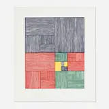 James Siena, Nine Constant Windows, 2002, linocut in colors on BFK Rives