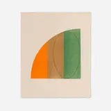 Robert Mangold, Curved Plane/Figure III, 1995, woodblock print