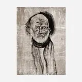 Self-Portrait by Jim Dine, 2008, woodcut, sold Oct 2023