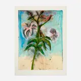 Jim Dine, Sky and Lillies (from the Flowers for Manhattan series), 1998, screenprints in colors with etching, aquatint, power-tool abrasion and hand-coloring on Hahnemühle warm white