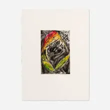 Bill Jensen, Ancestors, 1987, etching and aquatint in colors