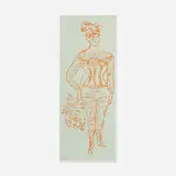 Andy Warhol, Tattooed Woman Holding Rose, c. 1955, offset lithograph
