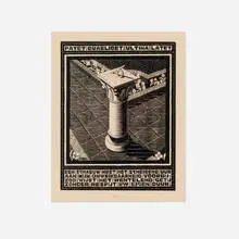 M. C. Escher, Sundial (from the XXIV Emblemata portfolio), woodcut