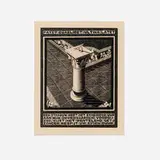 M. C. Escher, Sundial (from the XXIV Emblemata portfolio), woodcut