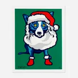 Ho Ho Ho by George Rodrigue, 2000, screenprint in colors, sold Oct 2023