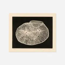 Untitled I by Martin Puryear, 2002, aquatint on Rives Lightweight Buff, sold Oct 2023