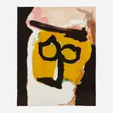 Mask (for Ingmar Bergman) by Robert Motherwell, 1989, lithograph in colors on TGL handmade, sold Oct 2023