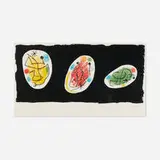 Untitled (from XXe Siècle) by Joan Miró, 1968, lithograph in colors, sold Oct 2023