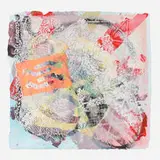 Sam Gilliam, Lightning Bolt, 1992, color collagraph and screenprint on blue handmade paper