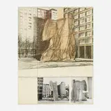 Christo, Wrapped Sylvette, Project for Washington Square Village, New York, offset lithograph in colors with photocollage