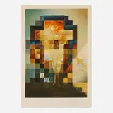 Lincoln in Dalívision by Salvador Dalí, 1977, photolithograph with original etched remarque and embossing on Arches, sold Oct 2023